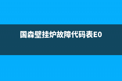 国森壁挂炉故障代码E1怎么处理(国森壁挂炉故障代码表E0)