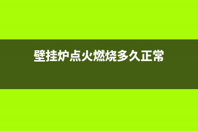 壁挂炉点火燃烧故障e3(壁挂炉点火燃烧多久正常)