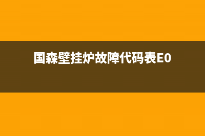 国森壁挂炉故障码EP(国森壁挂炉故障代码表E0)