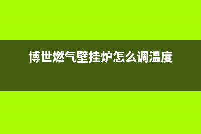 博世燃气壁挂炉ER故障代码(博世燃气壁挂炉怎么调温度)