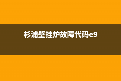 杉浦壁挂炉故障代码e1(杉浦壁挂炉故障代码e9)