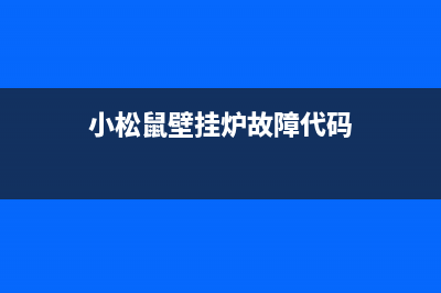 小松鼠壁挂炉故障符号E0都啥意思(小松鼠壁挂炉故障代码)