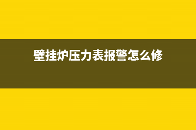 壁挂炉压力表报e4故障(壁挂炉压力表报警怎么修)