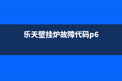 乐天壁挂炉故障码e2(乐天壁挂炉故障代码p6)