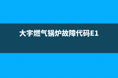 大宇燃气锅炉故障代码ee(大宇燃气锅炉故障代码E1)