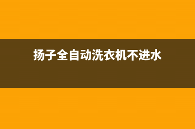 扬子全自动洗衣机e2故障代码(扬子全自动洗衣机不进水)