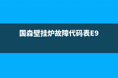 国森壁挂炉故障e8(国森壁挂炉故障代码表E9)