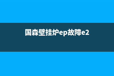 国森壁挂炉e2故障代码(国森壁挂炉ep故障e2)