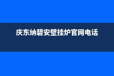 庆东纳碧安壁挂炉e8是什么故障(庆东纳碧安壁挂炉官网电话)