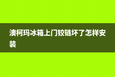 澳柯玛冰箱上门服务电话号码(澳柯玛冰箱上门铰链坏了怎样安装)