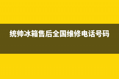 统帅冰箱上门服务标准(统帅冰箱售后全国维修电话号码)