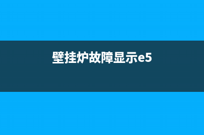 壁挂炉故障e5是什么问题(壁挂炉故障显示e5)