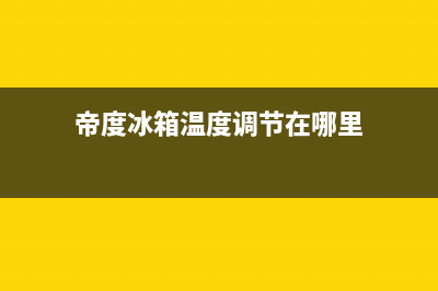 帝度冰箱24小时人工服务(帝度冰箱温度调节在哪里)