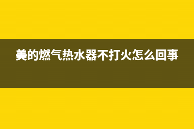 美的燃气热水器出现故障E1(美的燃气热水器不打火怎么回事)