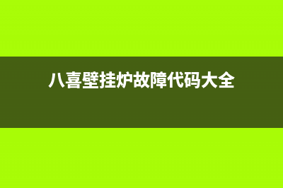 八喜壁挂炉故障代码E118(八喜壁挂炉故障代码大全)