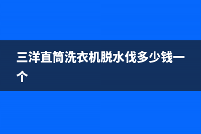 三洋直筒洗衣机故障代码e4(三洋直筒洗衣机脱水伐多少钱一个)