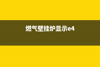 燃气壁挂炉显示e2是什么故障代码(燃气壁挂炉显示e4)