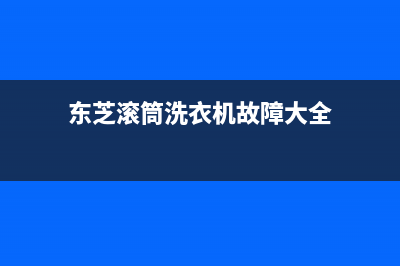 东芝滚筒洗衣机EF代码(东芝滚筒洗衣机故障大全)