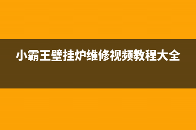 小霸王壁挂炉故障e5(小霸王壁挂炉维修视频教程大全)