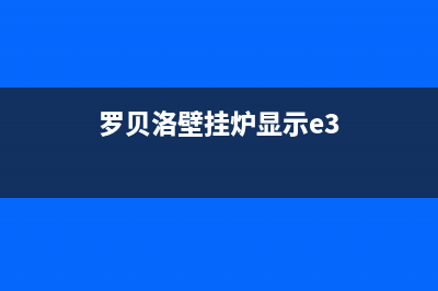 罗贝洛壁挂炉显示e1是什么故障(罗贝洛壁挂炉显示e3)