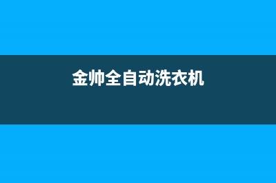 金帅全自动洗衣机故障代码E8(金帅全自动洗衣机)