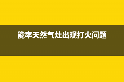 能率燃气灶e2故障怎么解决(能率天然气灶出现打火问题)