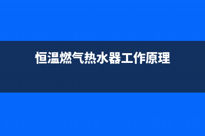 恒温燃气热水器故障代码e0(恒温燃气热水器工作原理)