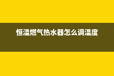 恒温燃气热水器显示代码e4(恒温燃气热水器怎么调温度)