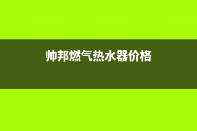 帅邦燃气热水器故障代码e4(帅邦燃气热水器价格)