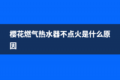 樱花燃气热水器e5故障代码(樱花燃气热水器不点火是什么原因)