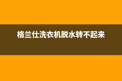 格兰仕洗衣机脱水故障代码e2(格兰仕洗衣机脱水转不起来)