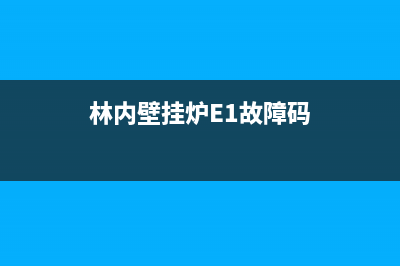 林内壁挂炉e1故障代码故障官方(林内壁挂炉E1故障码)