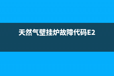 天然气壁挂炉故障显示e4(天然气壁挂炉故障代码E2)