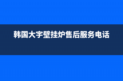 韩国大宇壁挂炉e1故障(韩国大宇壁挂炉售后服务电话)