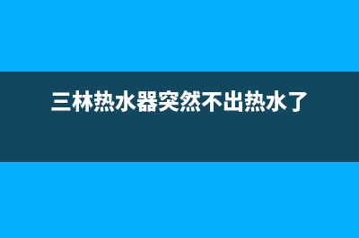 三林热水器报警代码E4(三林热水器突然不出热水了)