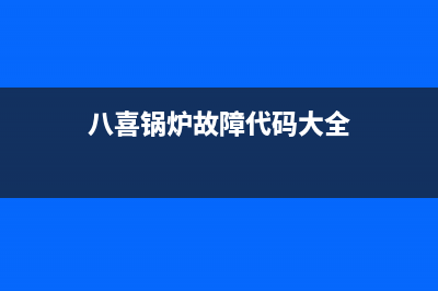 八喜锅炉故障代码e01(八喜锅炉故障代码大全)