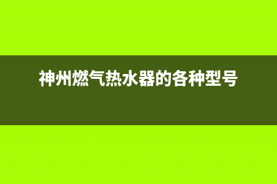 神州燃气热水器e1错误代码(神州燃气热水器的各种型号)