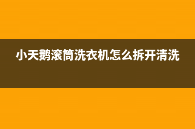 小天鹅滚筒洗衣机出现e33代码(小天鹅滚筒洗衣机怎么拆开清洗)