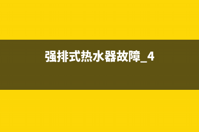 强排式热水器故障代码e5(强排式热水器故障 4)