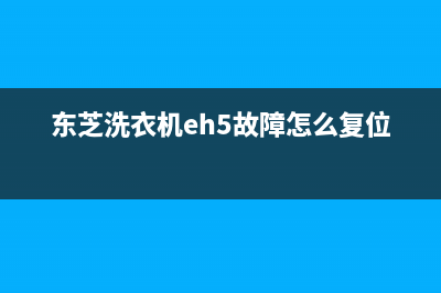 东芝洗衣机EH5故障代码(东芝洗衣机eh5故障怎么复位视频)