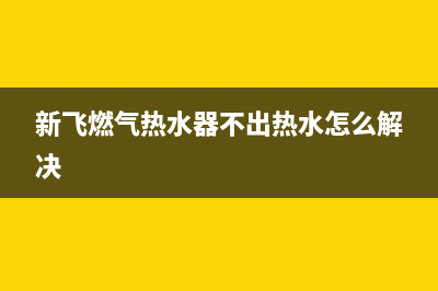 新飞燃气热水器e5故障代码(新飞燃气热水器不出热水怎么解决)