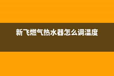 新飞燃气12升热水器出现e1代码(新飞燃气热水器怎么调温度)