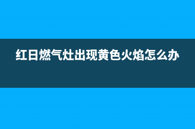 红日燃气灶出现E9故障(红日燃气灶出现黄色火焰怎么办)