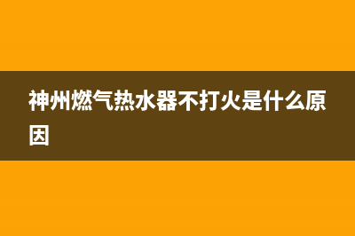 神州燃气热水器故障代码e3(神州燃气热水器不打火是什么原因)