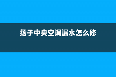 扬子中央空调漏水维修(扬子中央空调漏水怎么修)