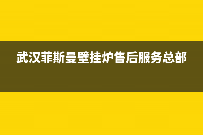 武汉菲斯曼壁挂炉维修中心电话(武汉菲斯慢壁挂炉维修电话)(武汉菲斯曼壁挂炉售后服务总部)