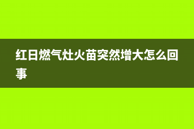 红日燃气灶火焰直跳原因(红日燃气灶火苗突然增大怎么回事)