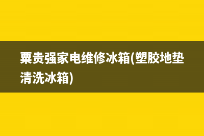 粟贵强家电维修冰箱(塑胶地垫清洗冰箱)