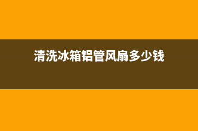 清洗冰箱铝管风枪(清洗冰箱买什么牌子好)(清洗冰箱铝管风扇多少钱)