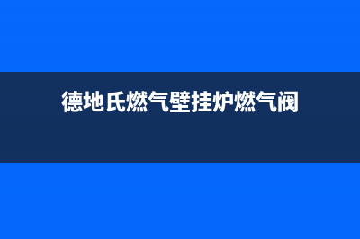 德地氏燃气壁挂炉故障代码如何解决(德地氏燃气壁挂炉燃气阀)